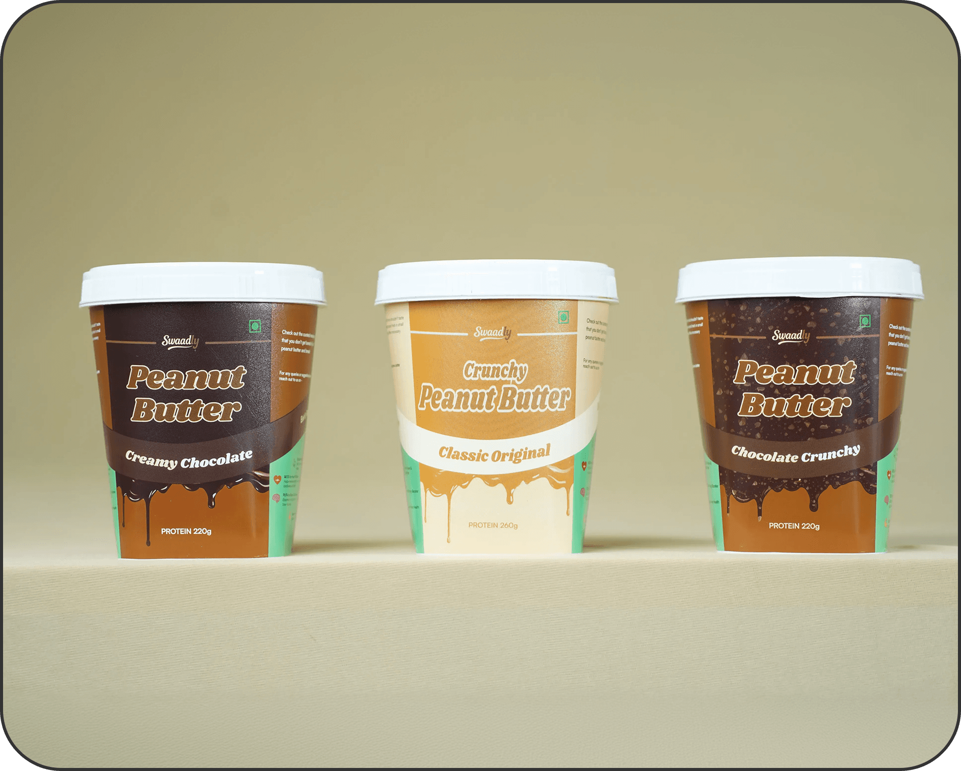 Swaadly peanut butter jars